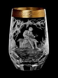 AİDA KRİSTAL SHERRY BARDAĞI 6 LI MÜZİSYEN DESENLİ 90ML.