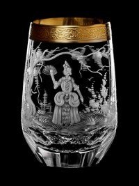 AİDA KRİSTAL SHERRY BARDAĞI 6 LI MÜZİSYEN DESENLİ 90 ML.