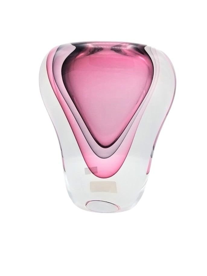 MURANO PEMBE VAZO 23 CM