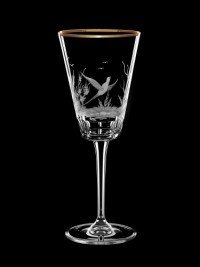 AİDA KRİSTAL ŞARAP KADEHİ 6 LI KUŞ DESEN 170ML