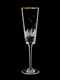 AİDA KRİSTAL ŞAMPANYA KADEHİ 6 LI KUŞ DESEN 180 ML-4