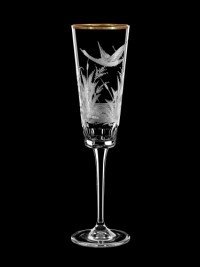 AİDA KRİSTAL ŞAMPANYA KADEHİ 6 LI KUŞ DESEN 180 ML-4