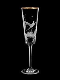 AİDA KRİSTAL ŞAMPANYA KADEHİ 6 LI KUŞ DESEN 180 ML-4