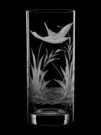 AİDA KRİSTAL MEŞRUBAT BARDAĞI 6 LI KUŞ DESEN 300ML