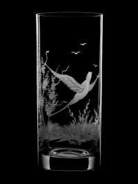 AİDA KRİSTAL MEŞRUBAT BARDAĞI 6 LI KUŞ DESEN 300ML