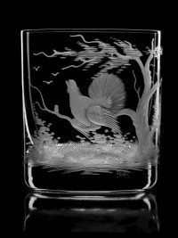 AİDA KRİSTAL VİSKİ BARDAĞI 6 LI KUŞ DESEN 280ML