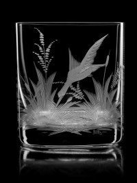 AİDA KRİSTAL VİSKİ BARDAĞI 6 LI KUŞ DESEN 280ML