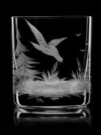 AİDA KRİSTAL VİSKİ BARDAĞI 6 LI KUŞ DESEN 280ML