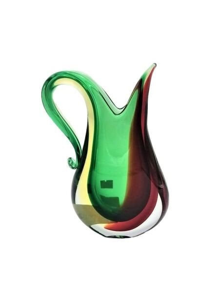 MURANO CAM OBJE YEŞİL BORDO